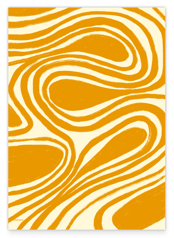 Modern Mustard No. 1 - Abstrakte Kunst in Senfgelb