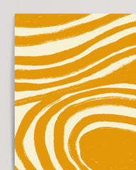 After Hover: Modern Mustard No. 1 - Abstrakte Kunst in Senfgelb