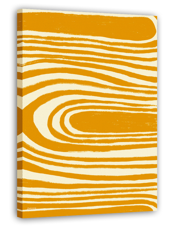 Modern Mustard No. 2 - Abstrakte Kunst in Senfgelb