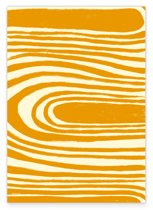 Modern Mustard No. 2 - Abstrakte Kunst in Senfgelb