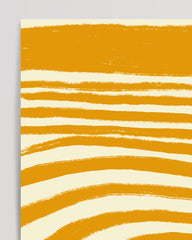 After Hover: Modern Mustard No. 2 - Abstrakte Kunst in Senfgelb