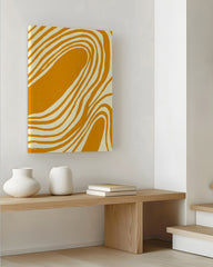 After Hover: Modern Mustard No. 3 - Abstrakte Kunst in Senfgelb