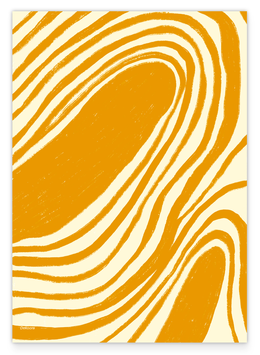 Modern Mustard No. 3 - Abstrakte Kunst in Senfgelb