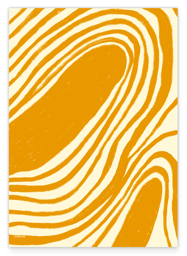 Modern Mustard No. 3 - Abstrakte Kunst in Senfgelb