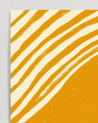 After Hover: Modern Mustard No. 3 - Abstrakte Kunst in Senfgelb