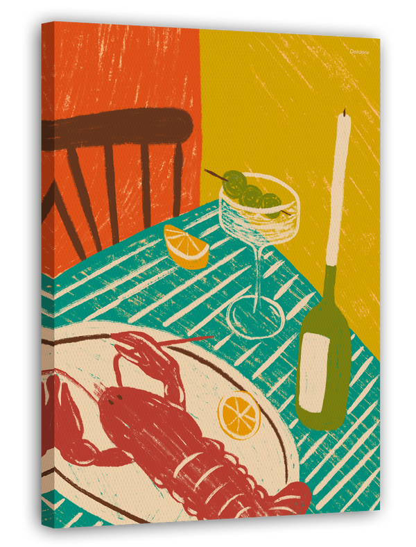 Le Homard - Lobster Dinnersetting in Grün