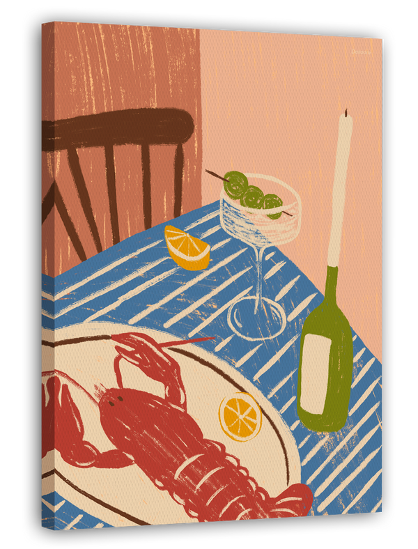 Salty Selection - Hummer Dinnertable in Blau