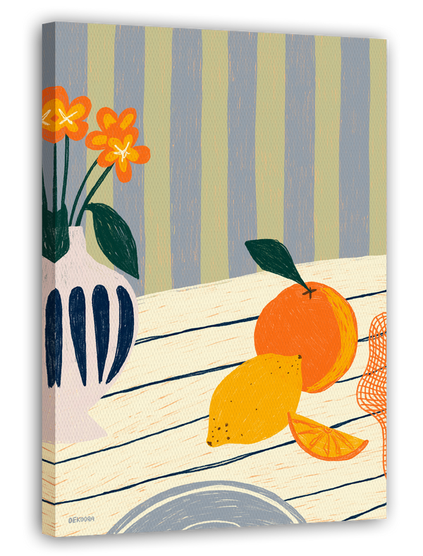 "Lemon Love & Orange Oasis" mit Streifen