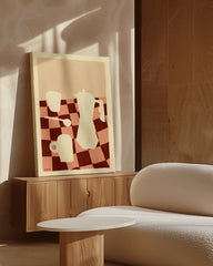 After Hover: Coffee Essentials - Abstrakte Kaffee-Formen in Rot