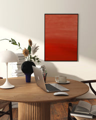 After Hover: Rich Red - Malerei in Karminrot