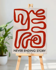 After Hover: "Never Ending Story" in Rot