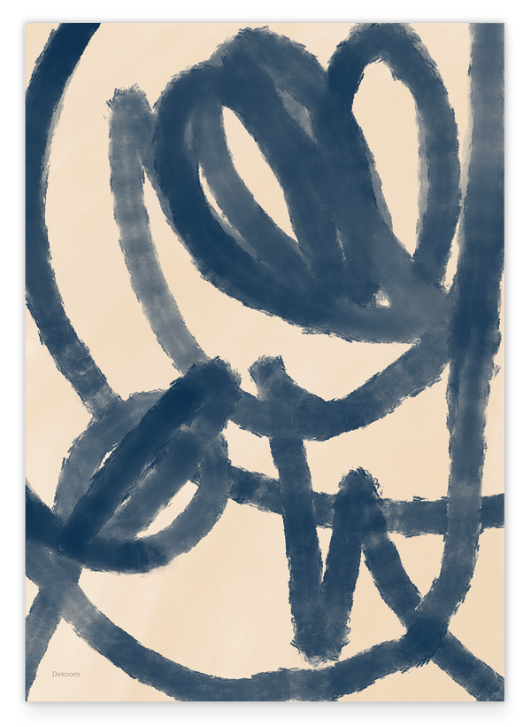 "Indigo Ink" Line Art Kunst