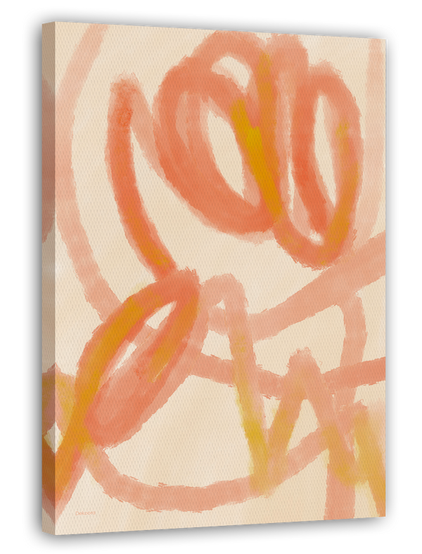 Appealing Apricot - Line Art Kunst mit Orange und Gelb