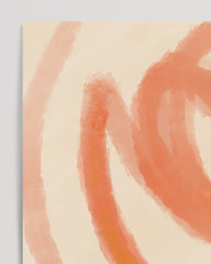 After Hover: Appealing Apricot - Line Art Kunst mit Orange und Gelb