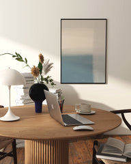 After Hover: Calming Charcoal I - Abstrakte Malkunst in Grau