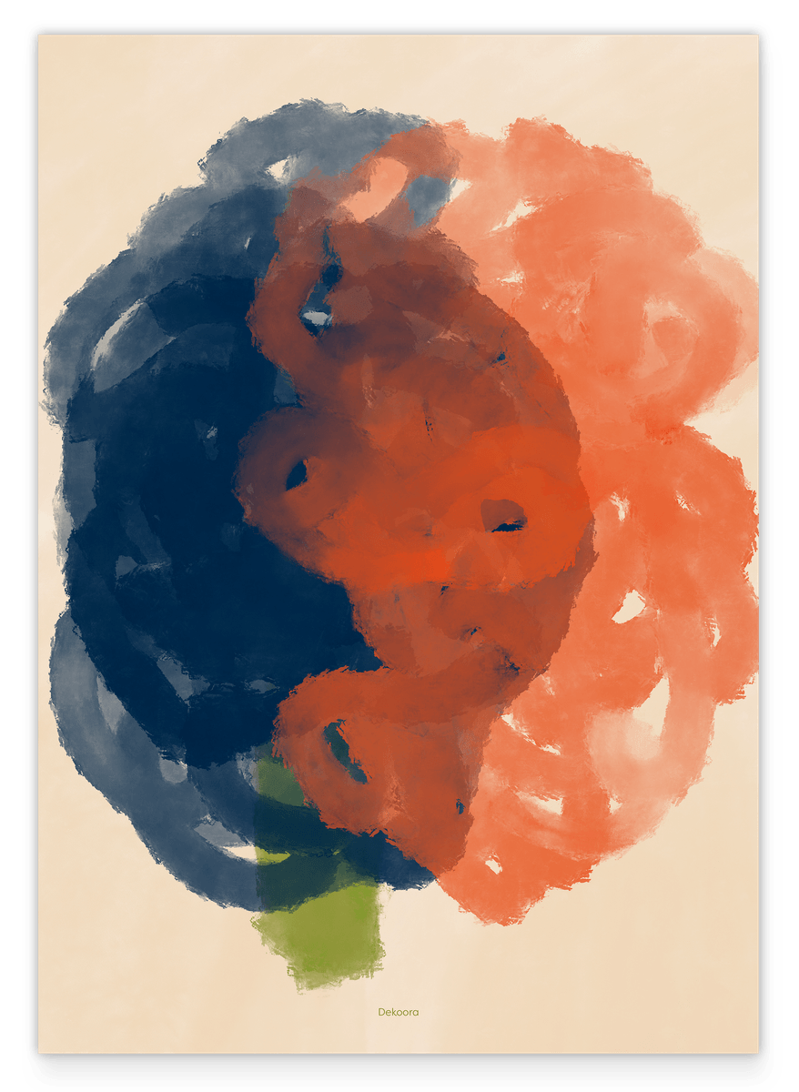 Bold Blooms - Abstrakte Blumenzeichnung mit Kreisen