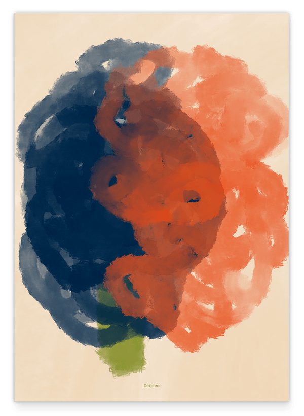 Bold Blooms - Abstrakte Blumenzeichnung mit Kreisen