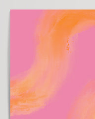 After Hover: Peachy Paths I - Abstrakte Linien in Orange und Pink