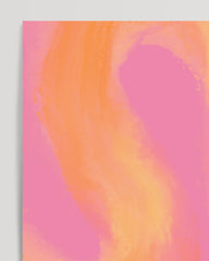 After Hover: Peachy Paths II - Abstrakte Linien in Orange und Pink