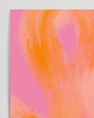 After Hover: Peachy Paths III - Abstrakte Linien in Orange und Pink