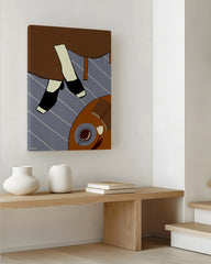 After Hover: Step into Style - Frauenschuhe am Kaffeetisch