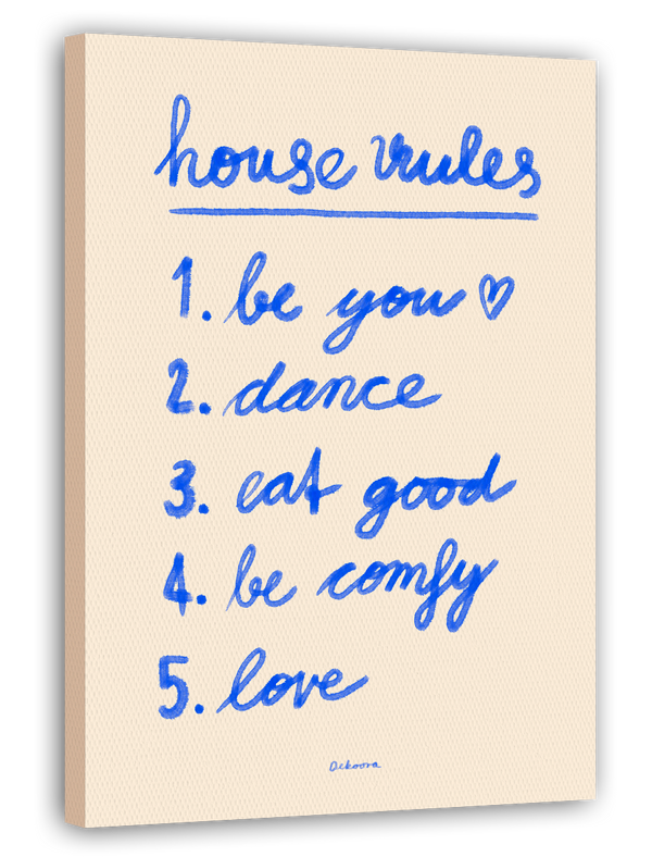 Happy House Rules - Sprüche Zeichnung