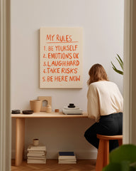 After Hover: "My Rules" in Orange - Happy Life Resolutions