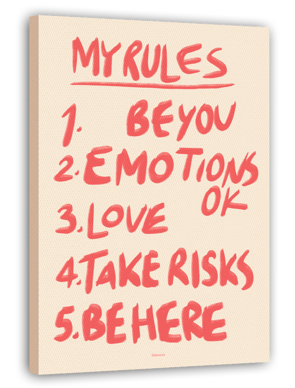 "My Rules" in Rot - Happy Life Resolutions