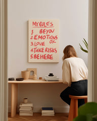 After Hover: "My Rules" in Rot - Happy Life Resolutions