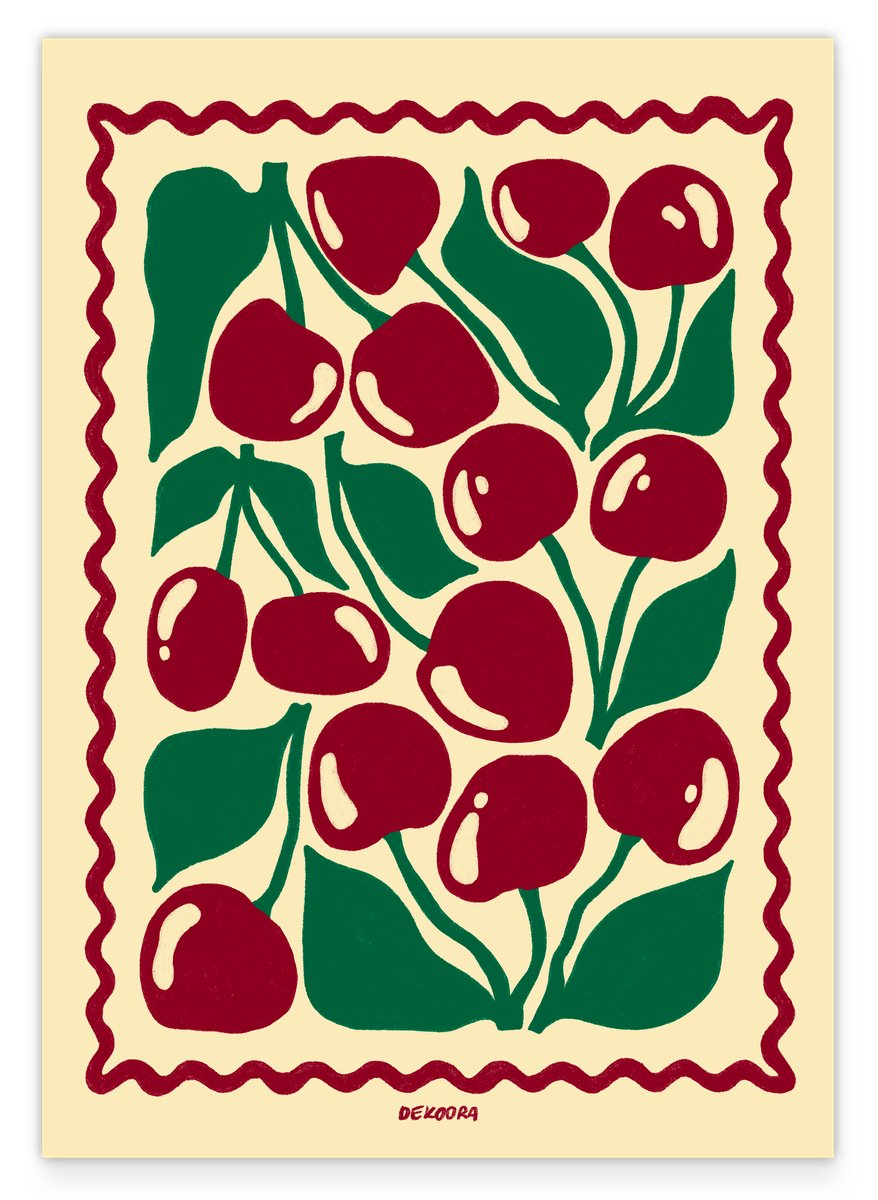 Charming Cherries - Illustration mit Kirschen