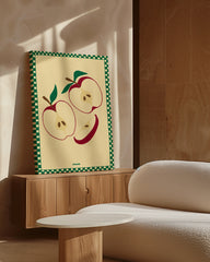 After Hover: Apfelliebe - Illustration in Grün und Rot