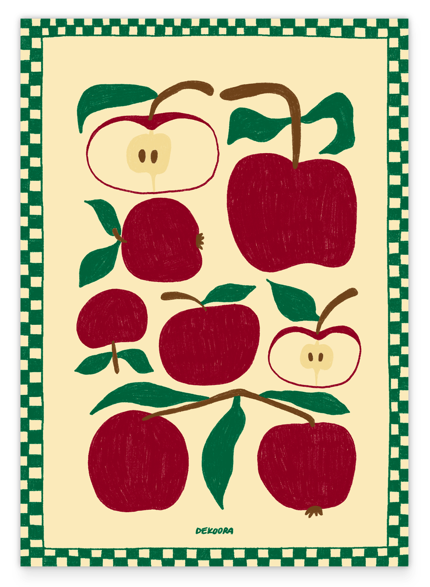Adorable Apples - Moderne Apfel Illustration