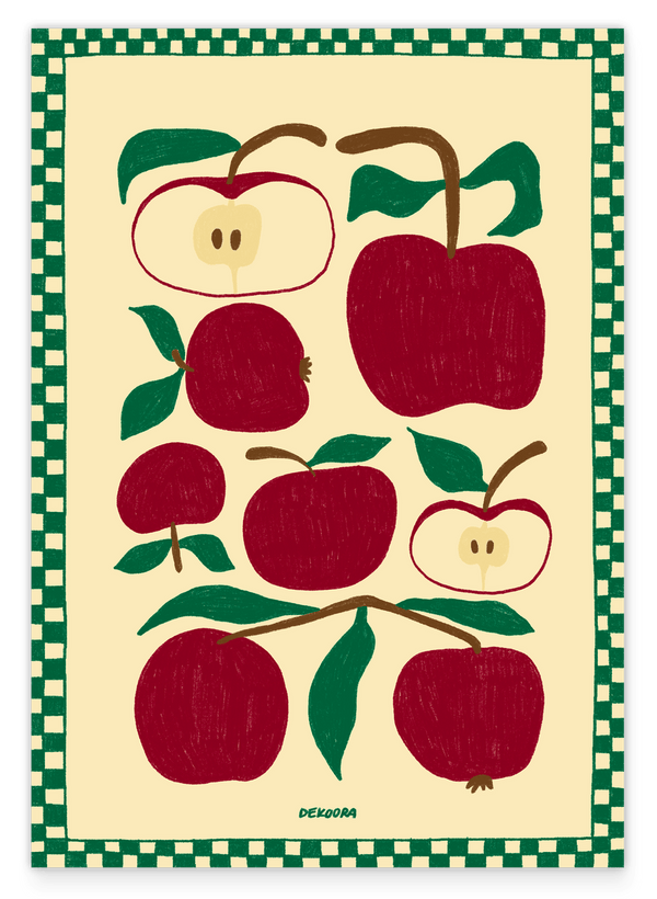 Adorable Apples - Moderne Apfel Illustration