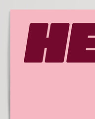 After Hover: Hell No - Spruch Typografie in Dunkelrot