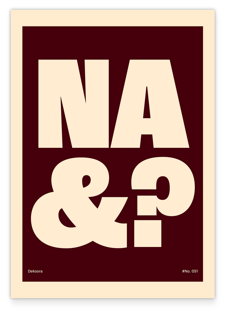 Na und? - Typografie in Braun