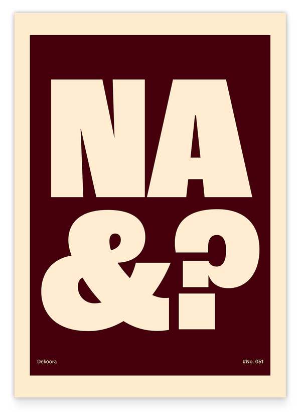 Na und? - Typografie in Braun