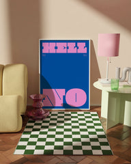 After Hover: Hell No - Spruch Typografie in Blau