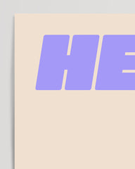 After Hover: Hell No - Spruch Typografie in Flieder