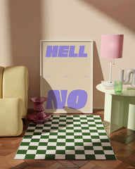 After Hover: Hell No - Spruch Typografie in Flieder