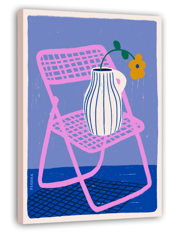 Charming Chair - Klappstuhl mit Blumenvase