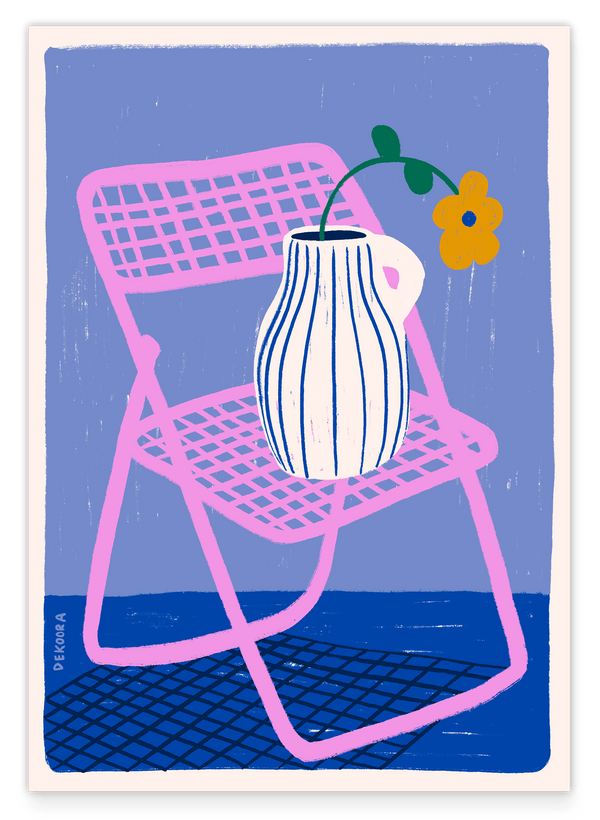 Charming Chair - Klappstuhl mit Blumenvase