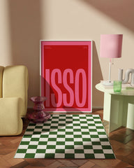 After Hover: Spruch "Isso" in Rot und Pink