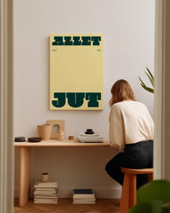 After Hover: Allet Jut - Typografie in Gelb und Grün