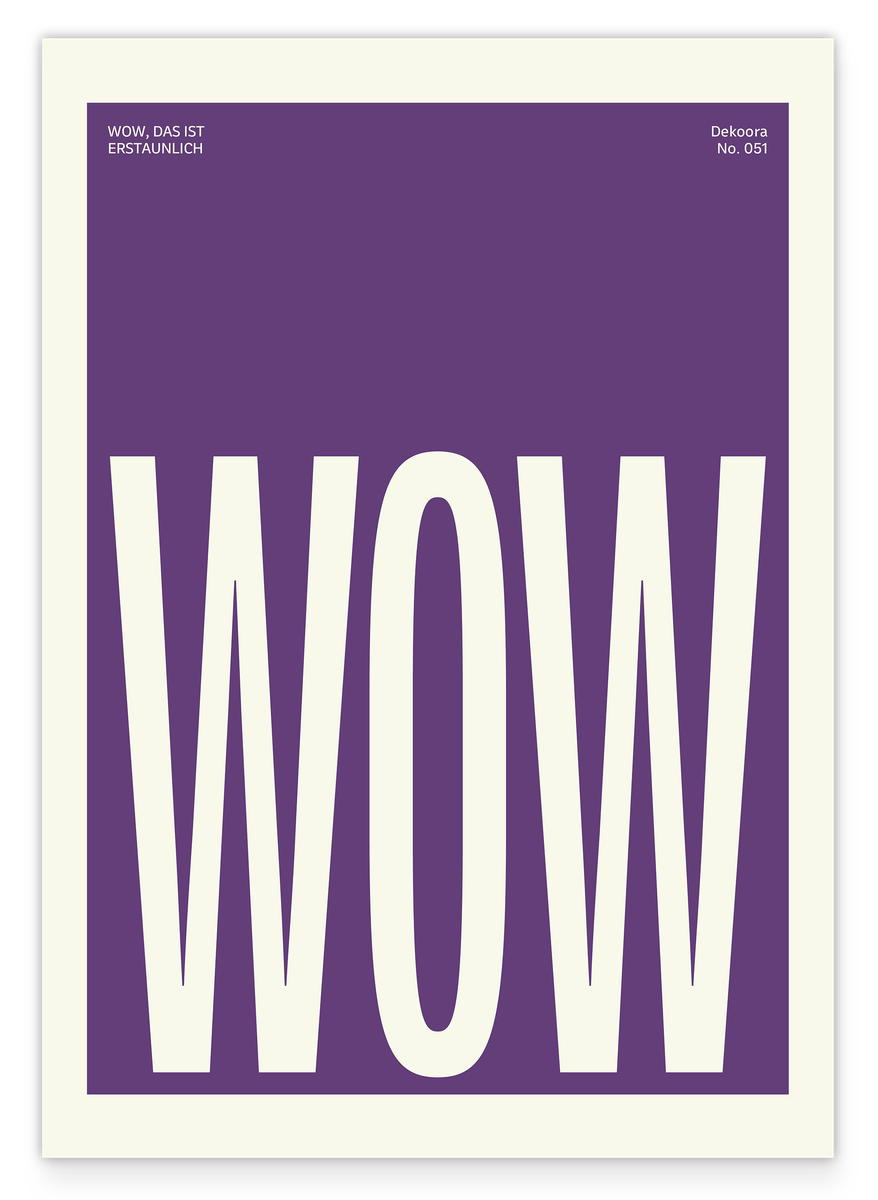 Wow. Erstaunlich! - Sprüche Typo in Lila