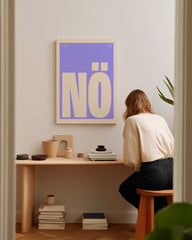 After Hover: Nö - Ich möchte lieber nicht - Sprüche Typo in Flieder