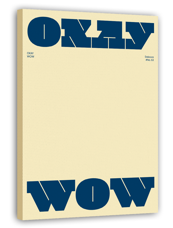 Okay Wow - Moderne Typografie in Gelb und Blau