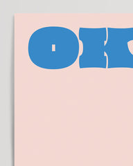 After Hover: Okay Cool. I Got You - Blaue Typografie