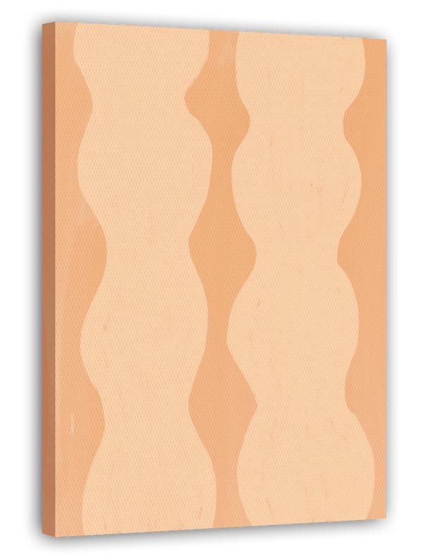 Bubble Braids I - Abstrakte Formen in Blush