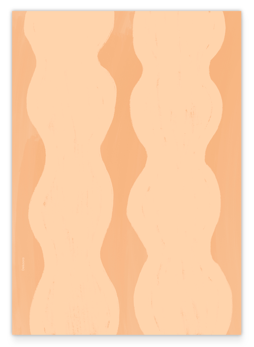 Bubble Braids I - Abstrakte Formen in Blush