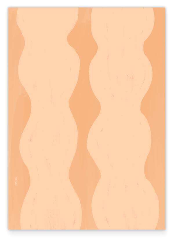 Bubble Braids I - Abstrakte Formen in Blush